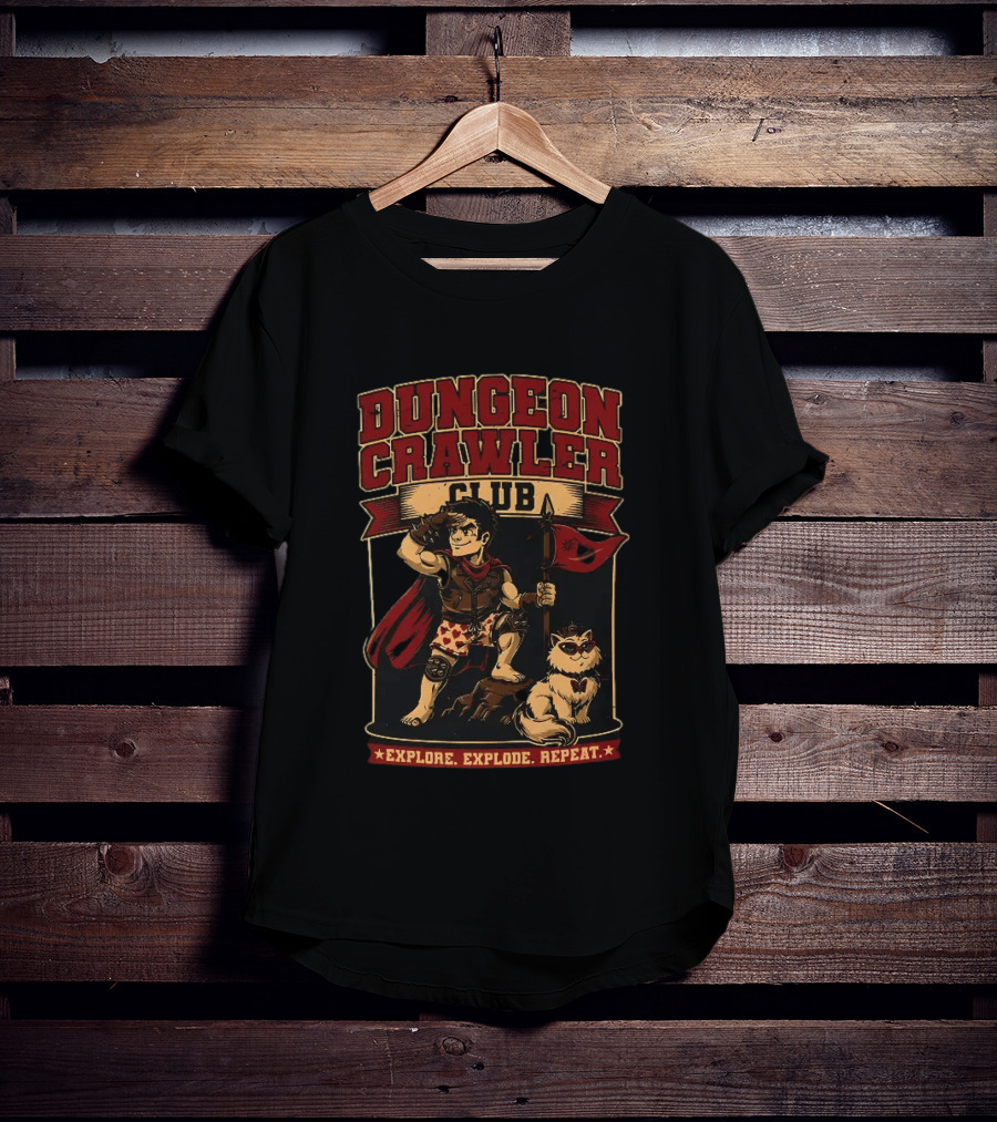 Dungeon Crawler Club Explore Explode Repeat Dungeon Crawler Carl Adventure T-Shirt