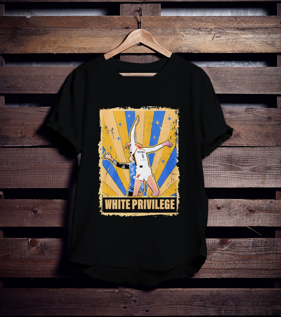 Indiana Fever WNBA White Privilege Basketball Players Foul Distressed Sunburst Stars T-Shirt