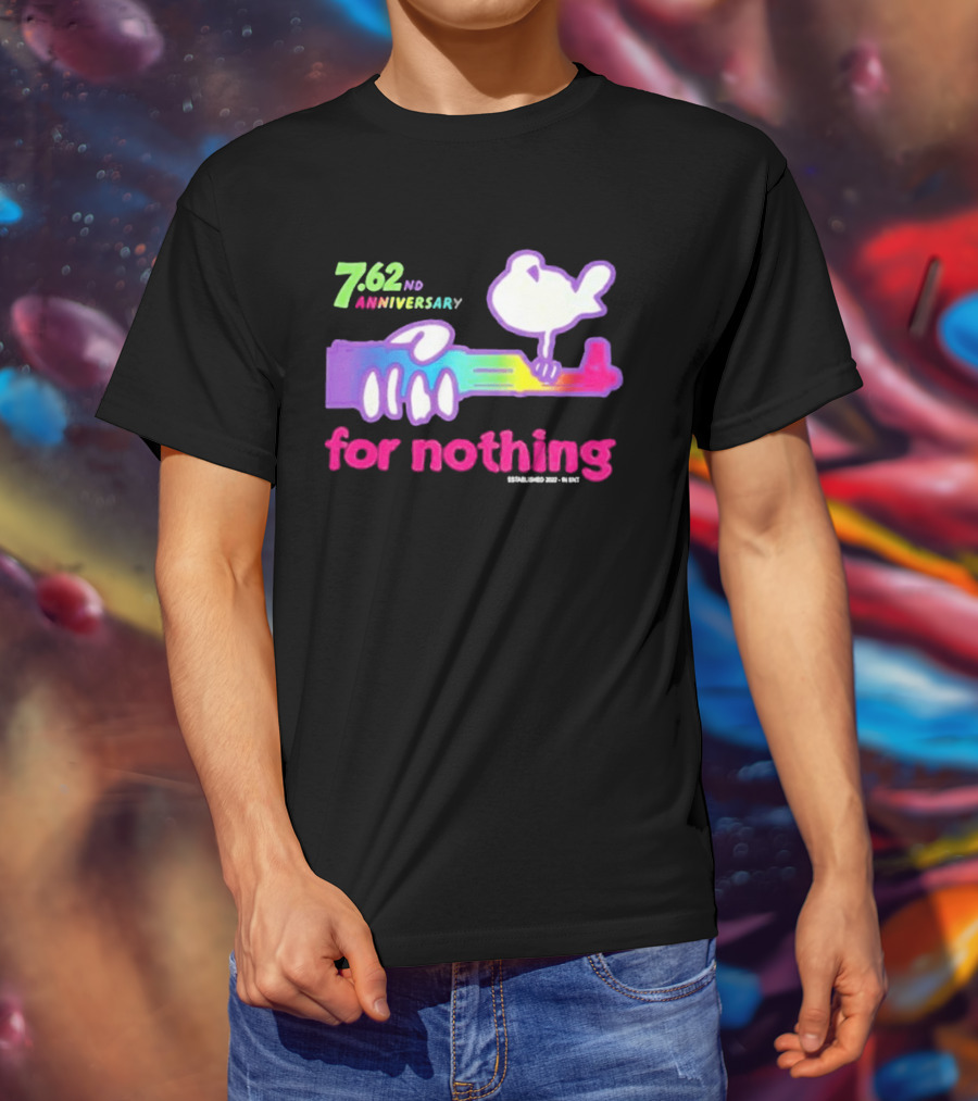 7.62nd Anniversary For Nothing Rainbow Dove Peacemaker T-Shirt