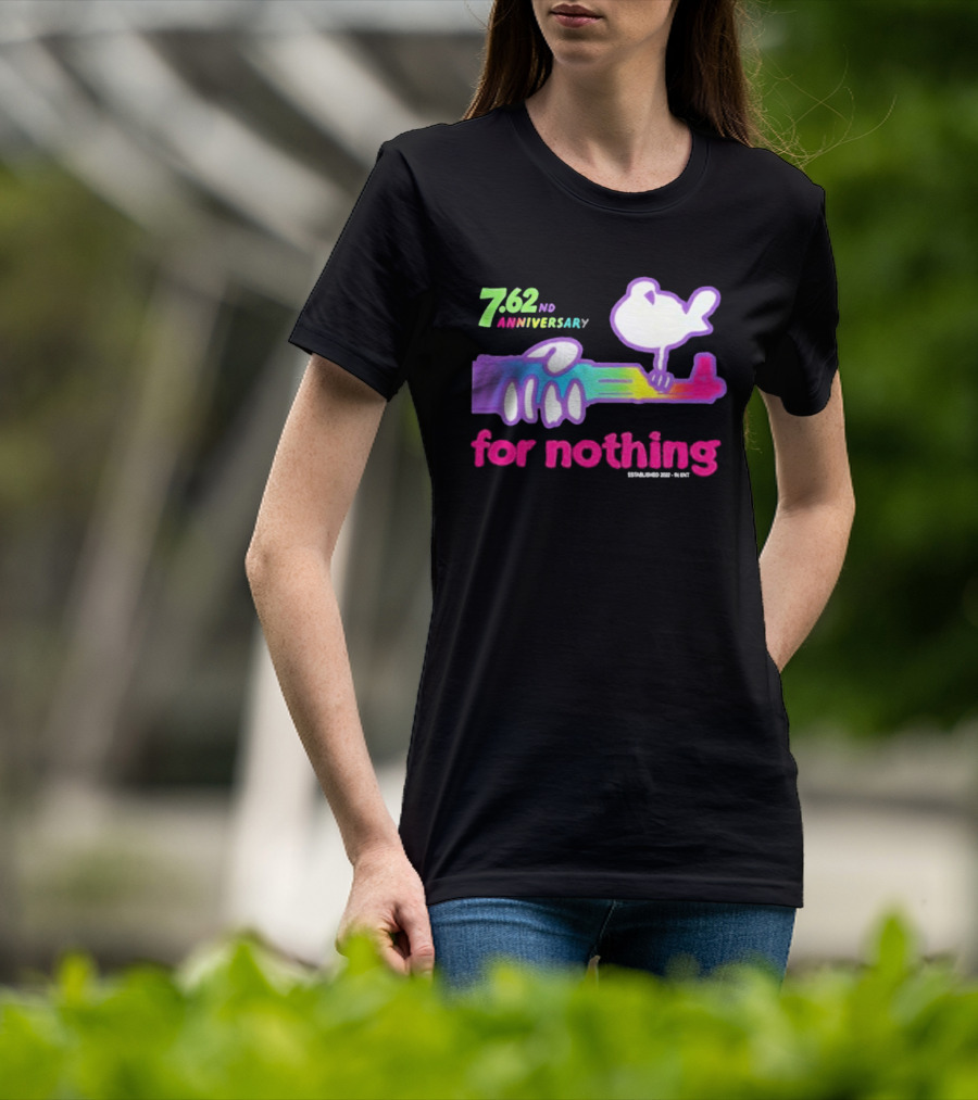 7.62nd Anniversary For Nothing Rainbow Dove Peacemaker T-Shirt