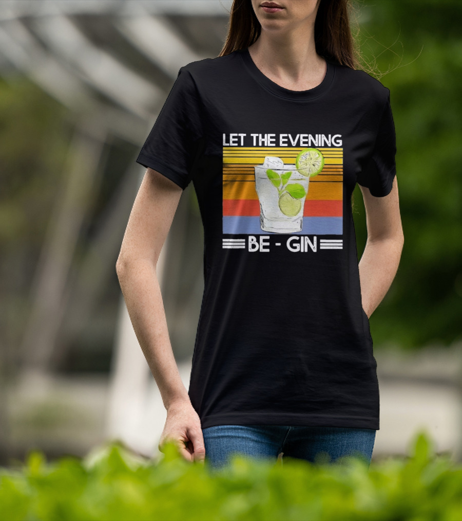 Let The Evening Be Gin Lime Mint Sunset T-Shirt