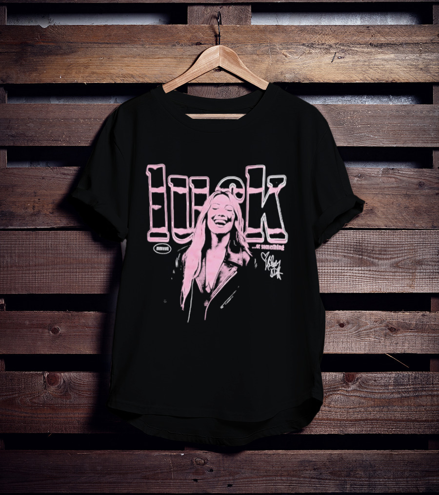 Luck Or Something Hilary Duff Laughing Woman Pink Tint Leather Jacket T-Shirt