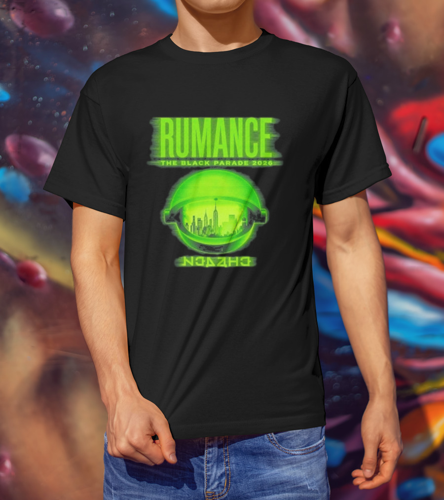 RUMANCE The Black Parade 2026 Neon Cityscape T-Shirt