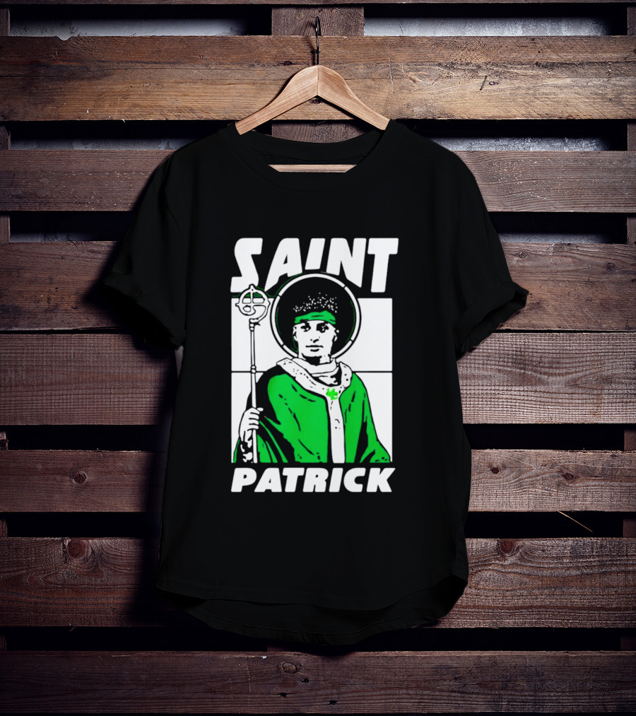 Saint Patrick Mahomes Kansas City Chiefs Iconic Green Halo And Staff T-Shirt