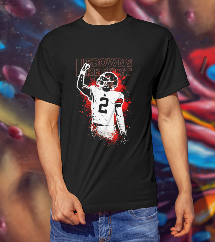 Shedeur Sanders Perfect Timing 2 Browns Report Cleveland Browns T-Shirt
