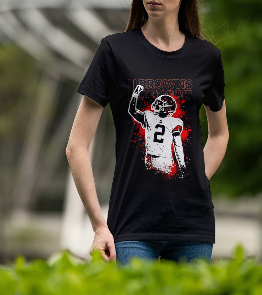 Shedeur Sanders Perfect Timing 2 Browns Report Cleveland Browns T-Shirt