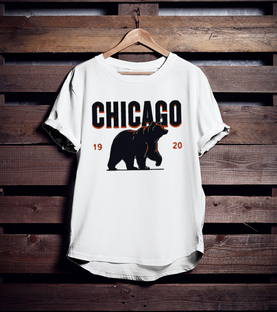 Chicago Bears 1920 Walking Grizzly Orange T-Shirt