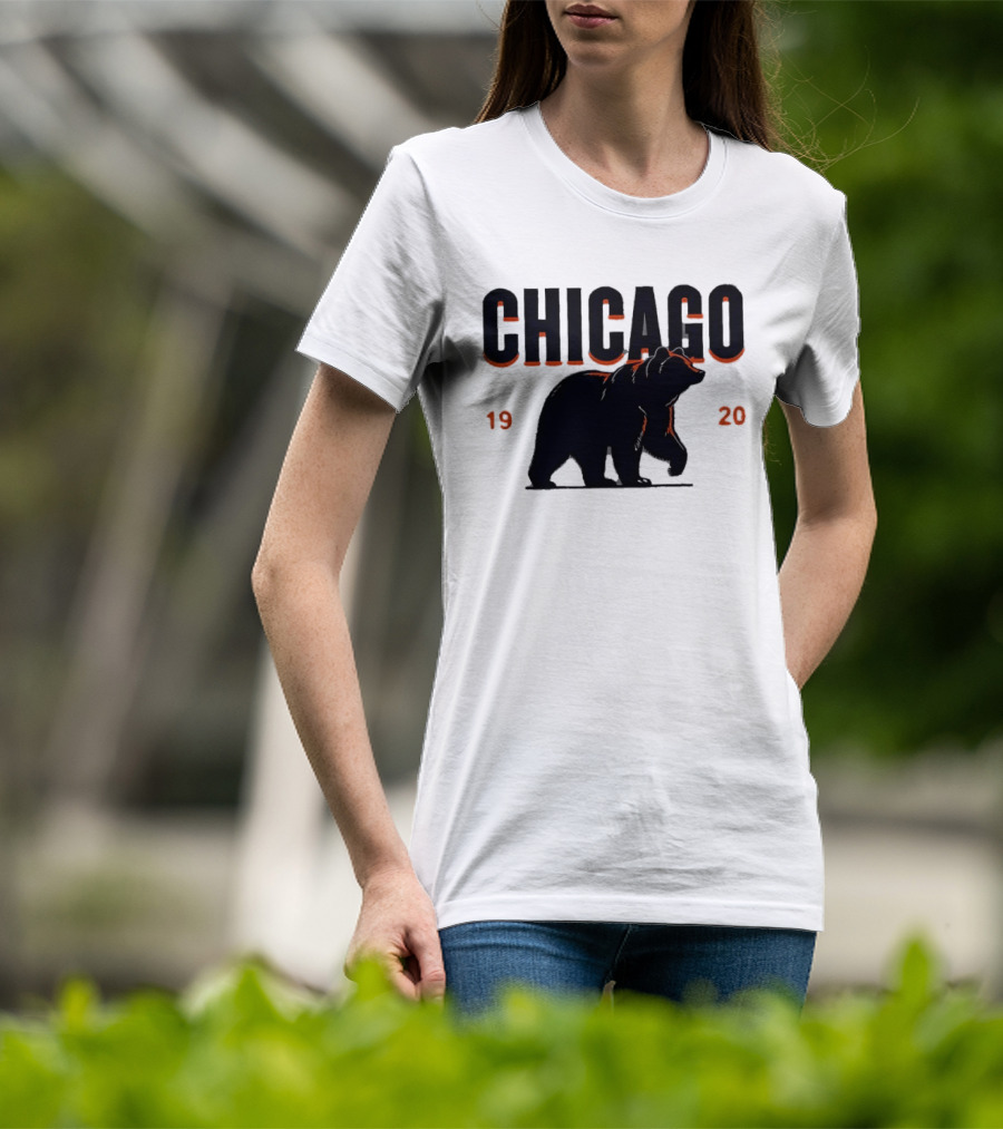 Chicago Bears 1920 Walking Grizzly Orange T-Shirt