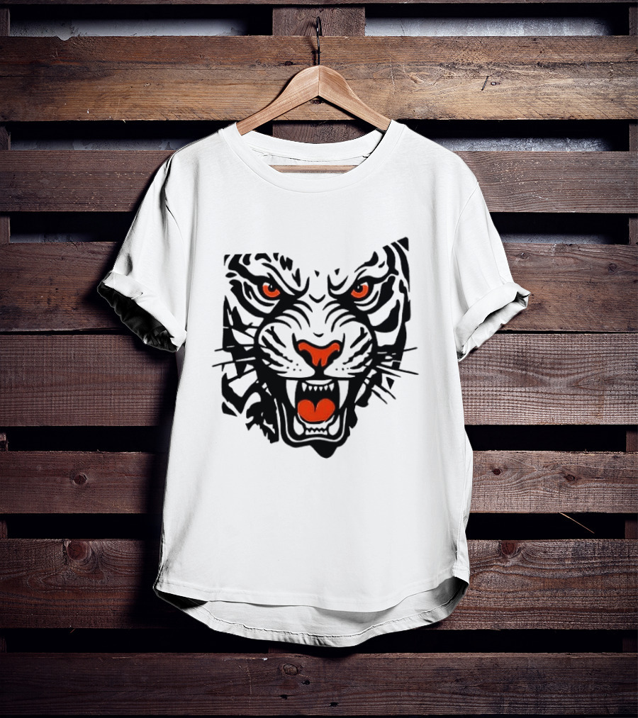 Cincinnati Bengals Open In Orange 2026 Season Tiger Face T-Shirt