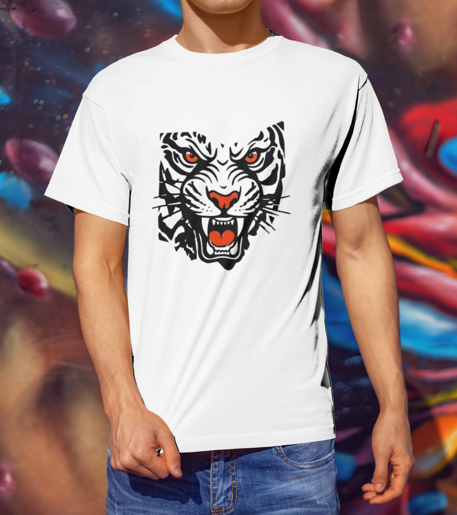 Cincinnati Bengals Open In Orange 2026 Season Tiger Face T-Shirt