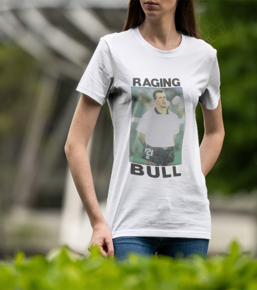 Raging Bull England Football 1989 1990 Player Number 21 T-Shirt