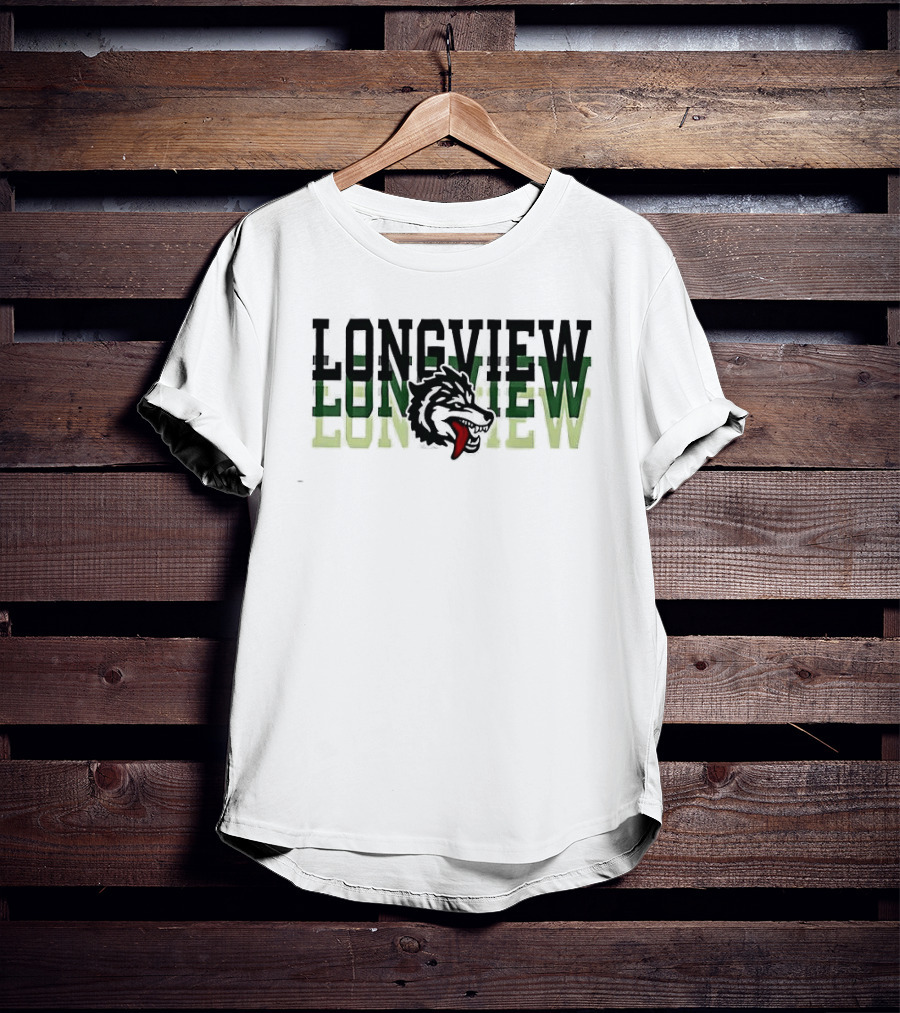 Longview Once A Lobo Always A Lobo Green Wolf Head T-Shirt
