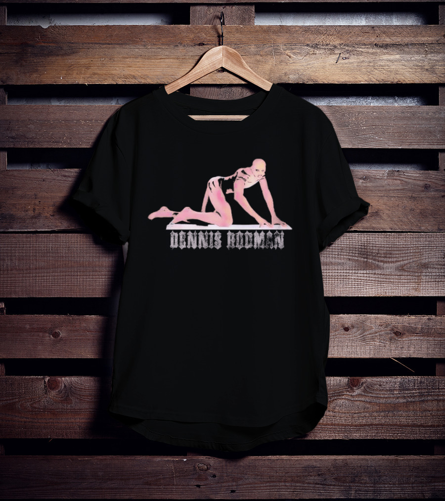 Dennis Rodman Pink Tinted Gothic Crawling Figure T-Shirt