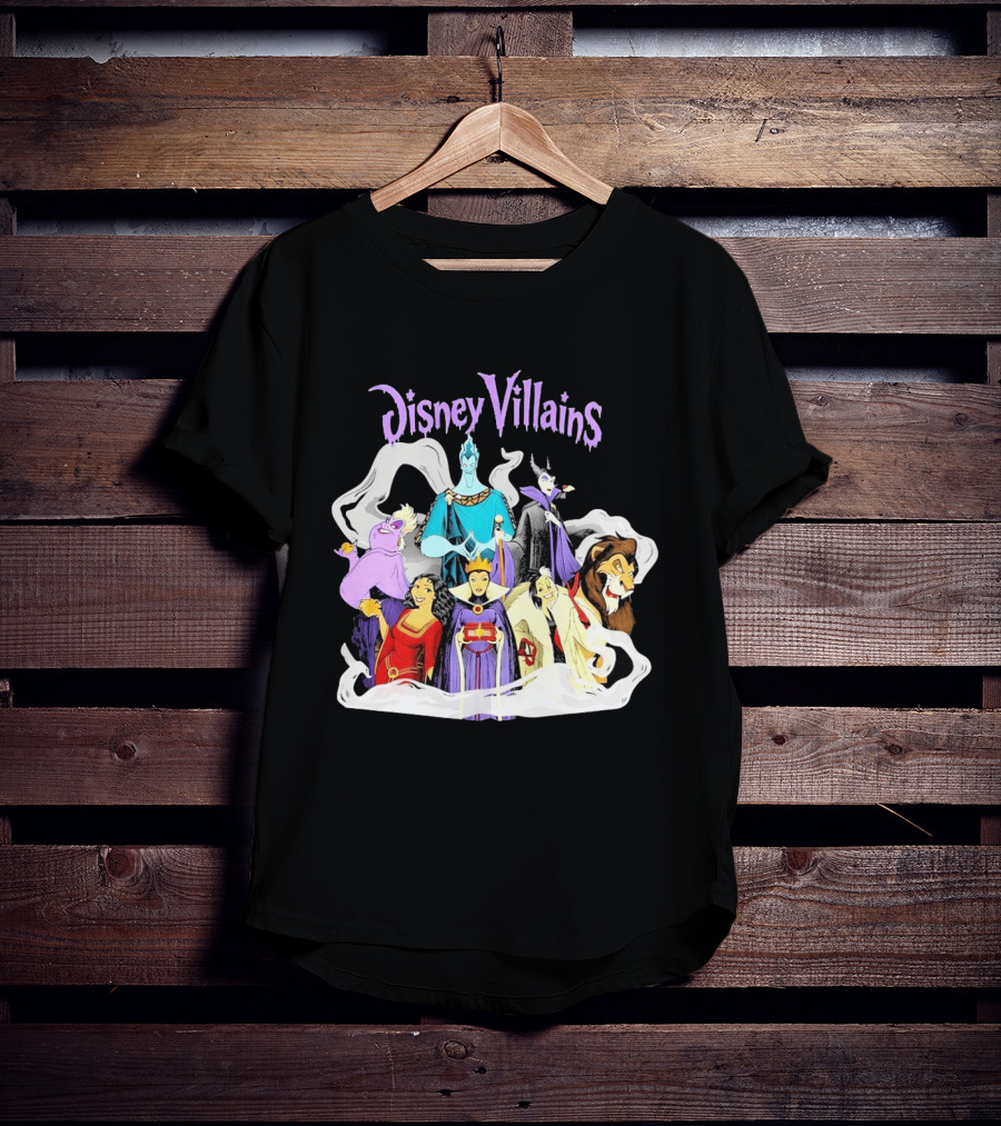 Disney Villains Halloween Squad Maleficent Hades Ursula Scar Evil Queen Cruella De Vil T-Shirt