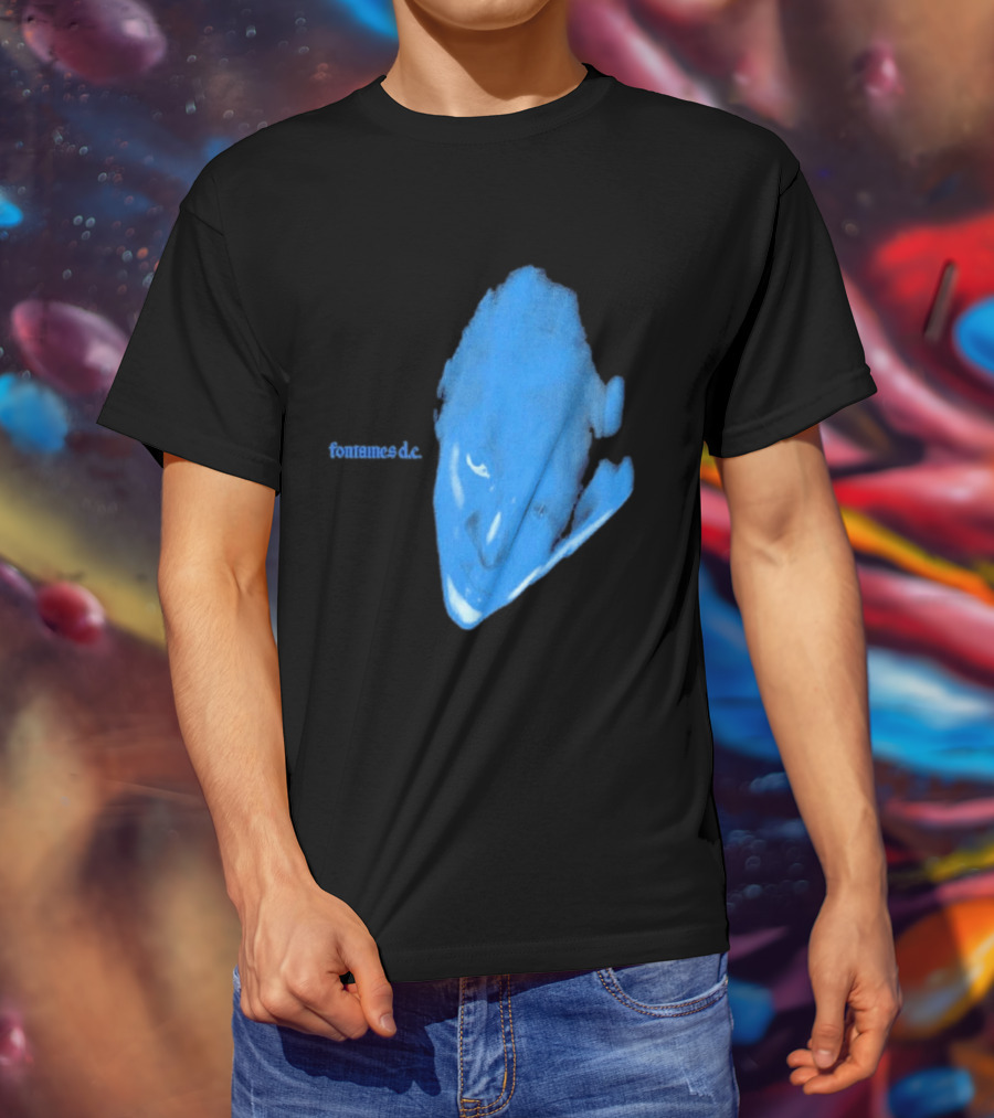 Fontaines D.C. Dopamine Chamber Blue Cover Black T-Shirt