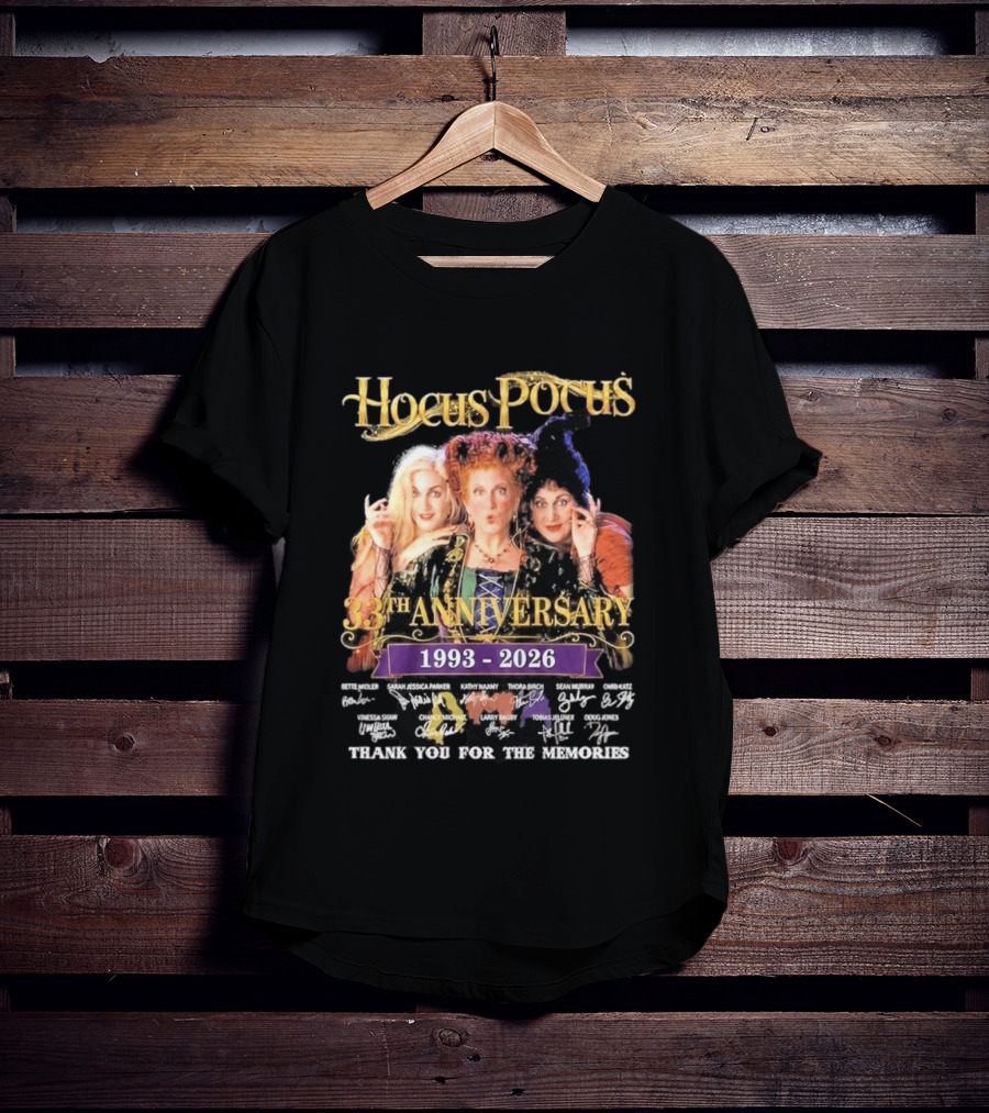 Hocus Pocus 33rd Anniversary 1993 2026 Thank You For The Memories T-Shirt