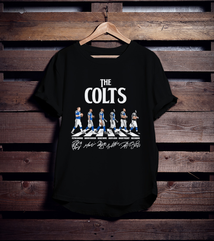 Indianapolis Colts Roster Players Crosswalk Signatures The Colts T-Shirt