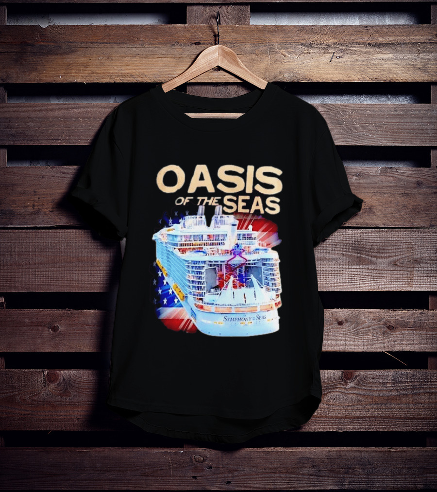 Oasis Of The Seas Symphony Cruise Ship American Flag T-Shirt