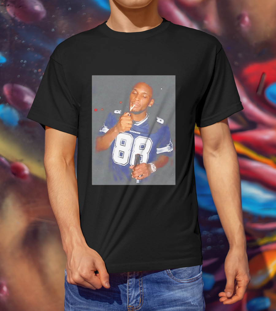 CeeDee Lamb Dallas Cowboys 88 Jersey Holding Beer Smoking T-Shirt
