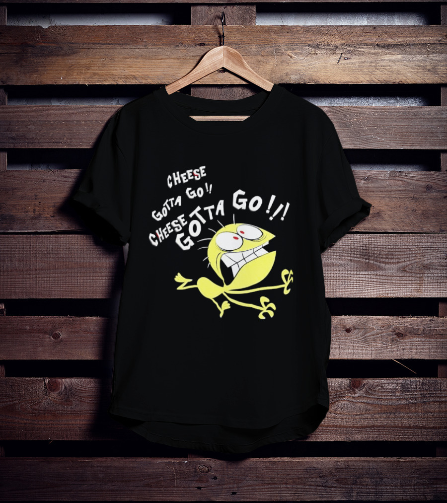 Cheese Gotta Go!! Yellow Cartoon Imaginary Friend T-Shirt