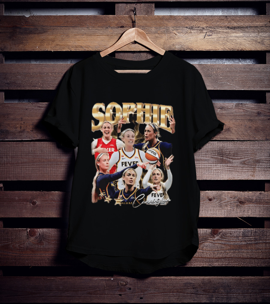 Sophie Cunningham Indiana Fever Basketball Star Collage T-Shirt