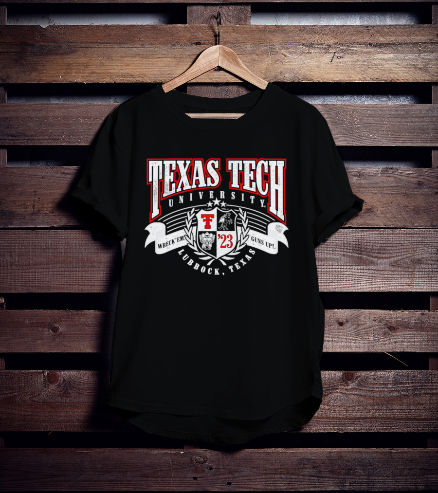 Texas Tech University Red Raiders Crest Lubbock Texas '23 T-Shirt