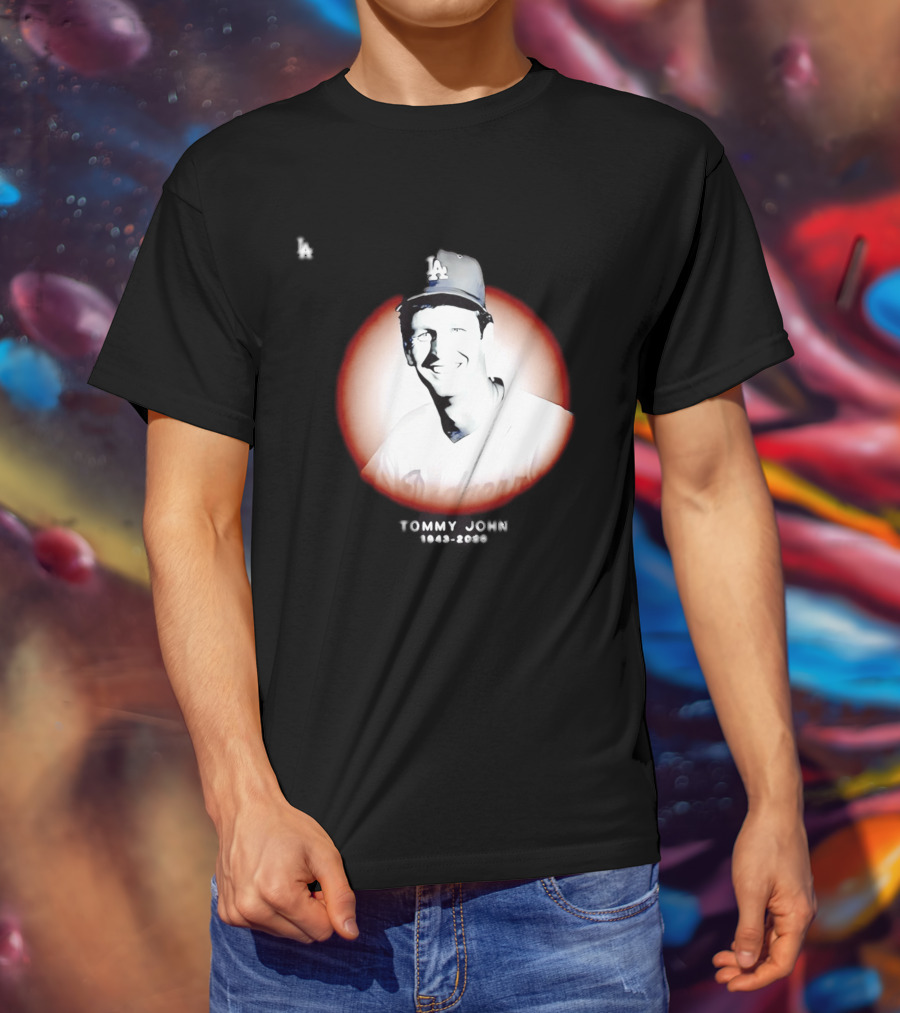 Tommy John 1943 2026 Memorial Baseball LA Dodgers T-Shirt