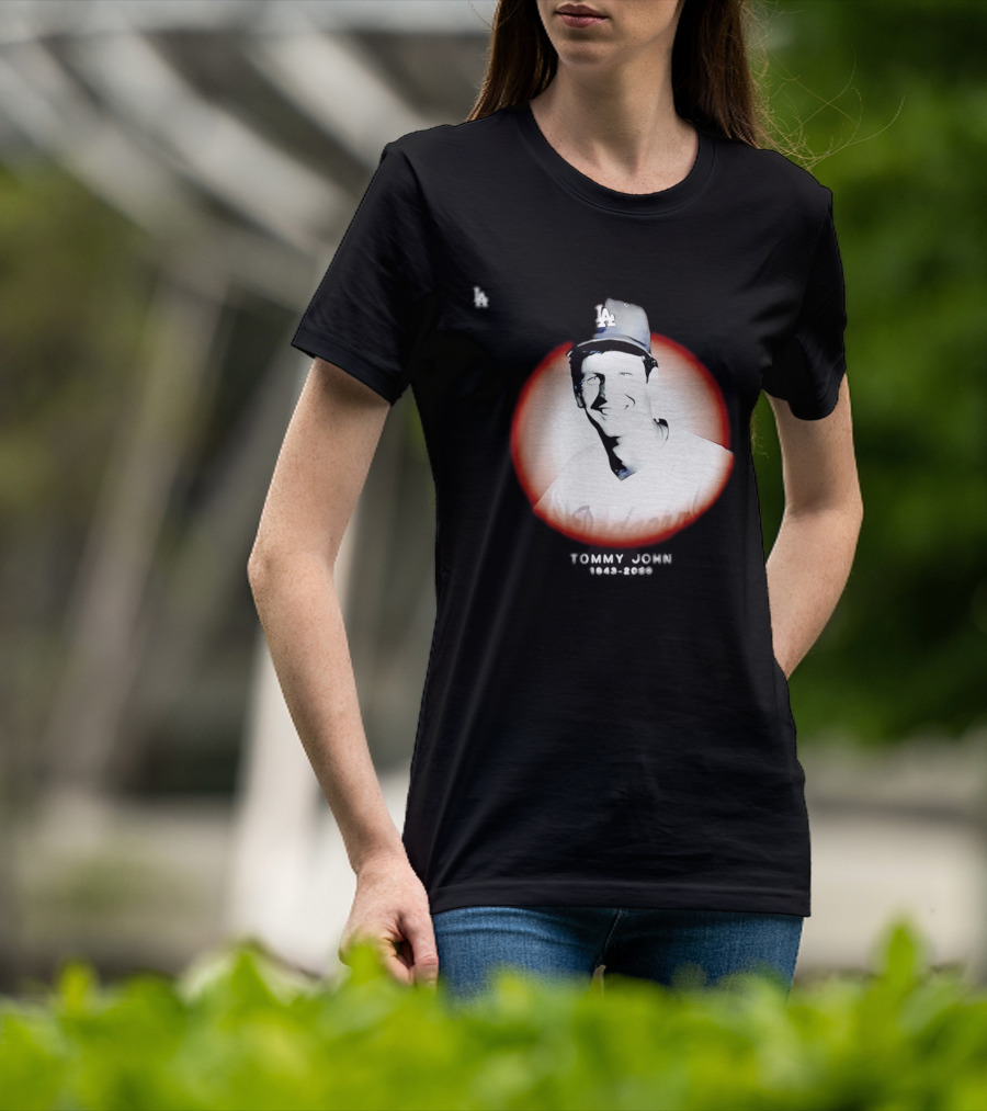 Tommy John 1943 2026 Memorial Baseball LA Dodgers T-Shirt