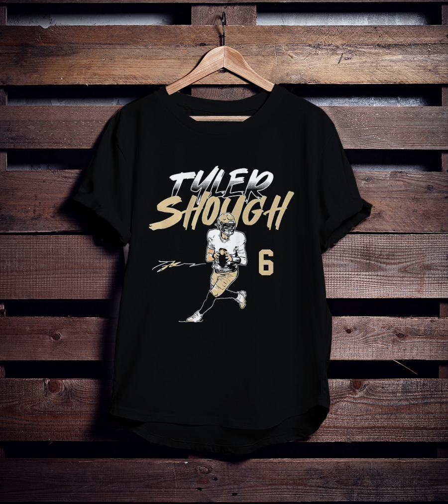 Tyler Shough Number 6 Football Pose T-Shirt