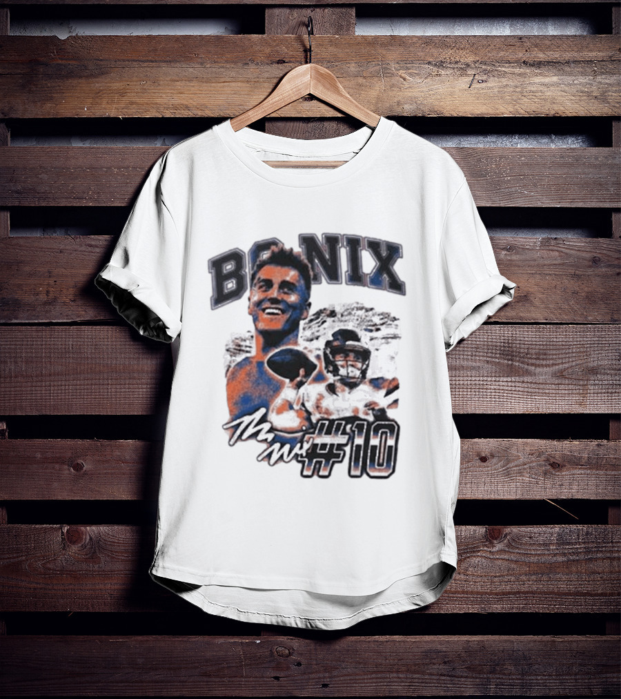 Bo Nix Number 10 Football Player T-Shirt
