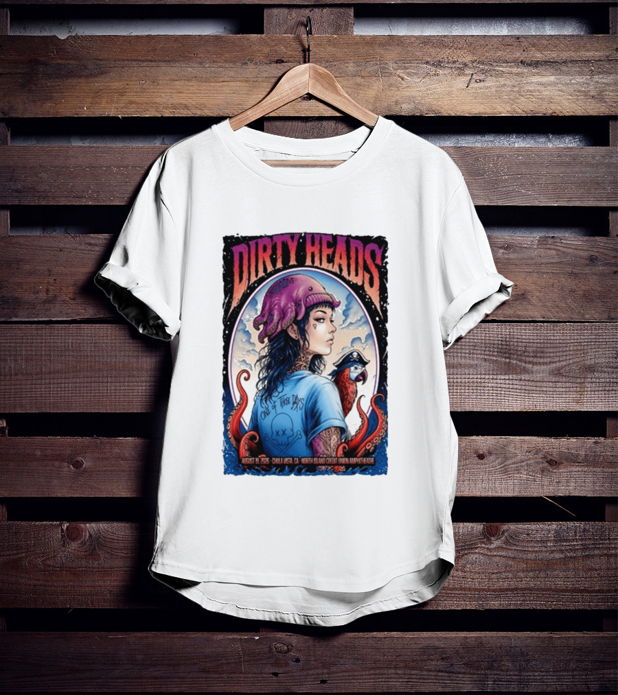 Dirty Heads One Of Those Days Pirate Octopus North Island Credit Union Amphitheatre Chula Vista CA Aug 19 2026 T-Shirt