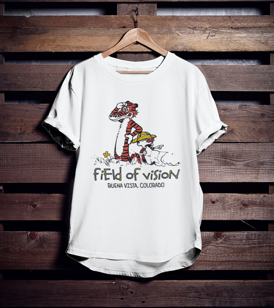 Field Of Vision Cartoon Boy Tiger Buena Vista Colorado T-Shirt