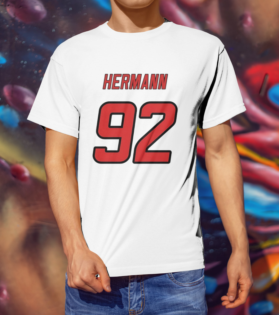 Hermann 92 Red Lettering Athletic Jersey T-Shirt