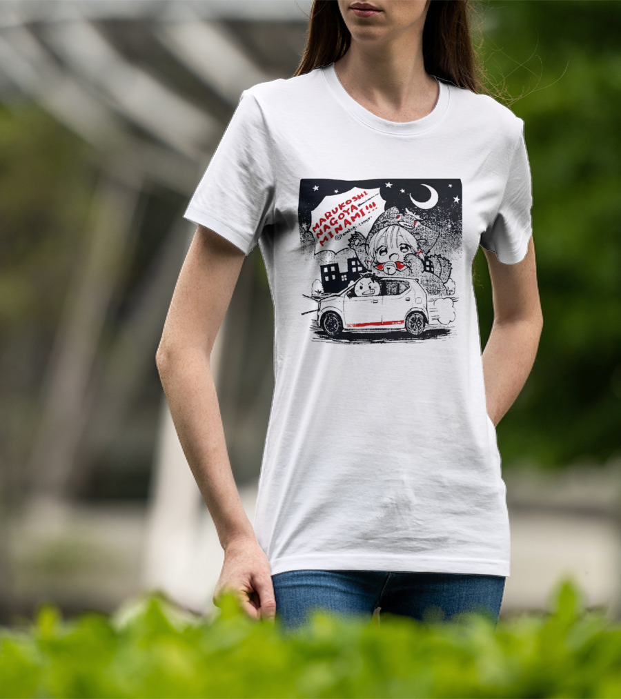 Marukoshi Nagoya Minami Kanakoji Tomori Angry Driver Hatchback Car Manga Style Night Scene T-Shirt