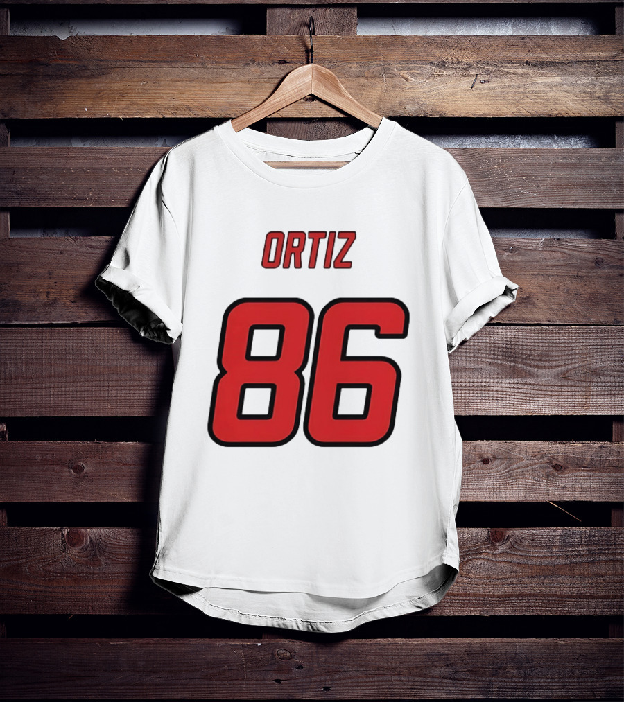 Ortiz Red 86 Jersey Number T-Shirt