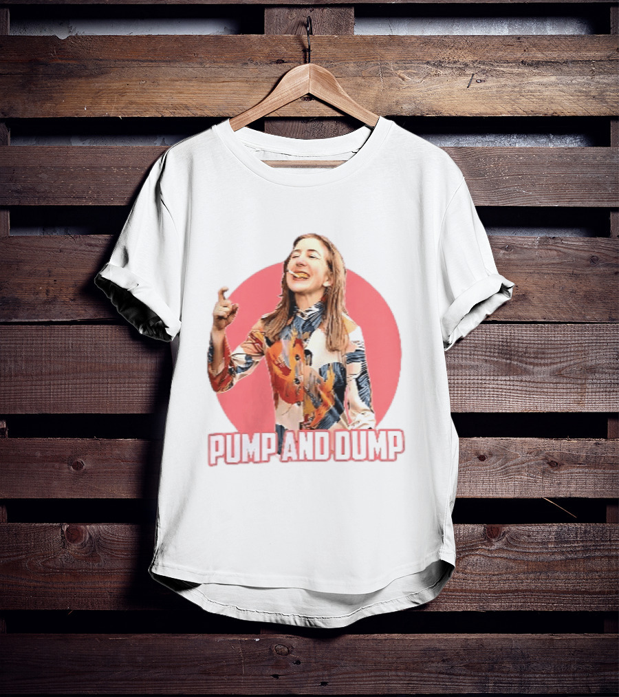 Pump And Dump Woman With Cigarette Retro Style Collage T-Shirt