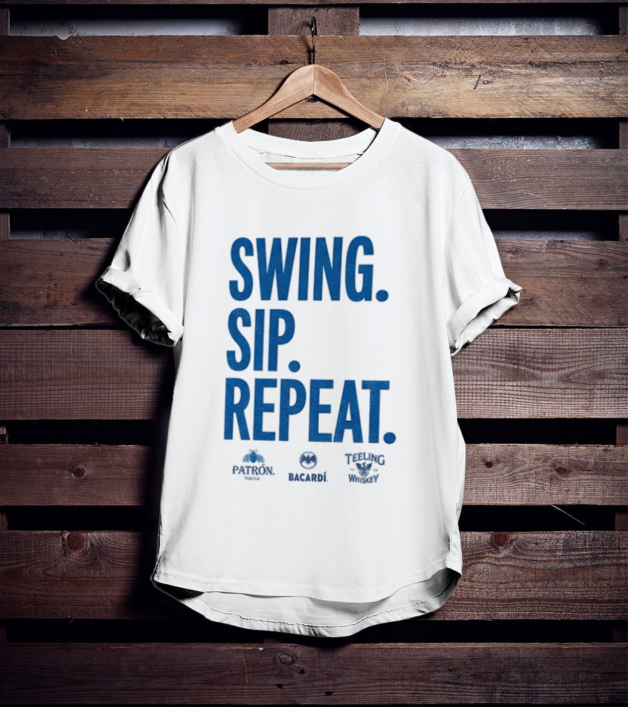 Swing Sip Repeat Patron Bacardi Teeling Whiskey T-Shirt