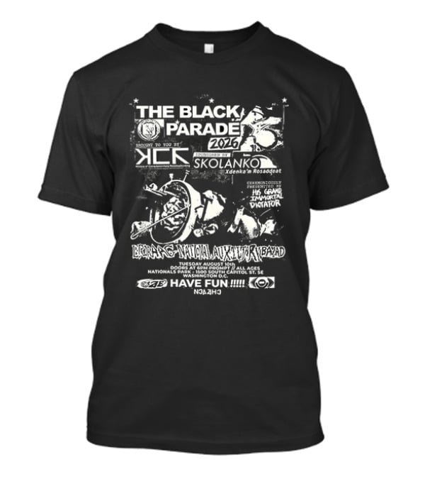 The Black Parade 2026 My Chemical Romance Event Concert Skolanko 34th Annual Music Festival Have Fun T-Shirt