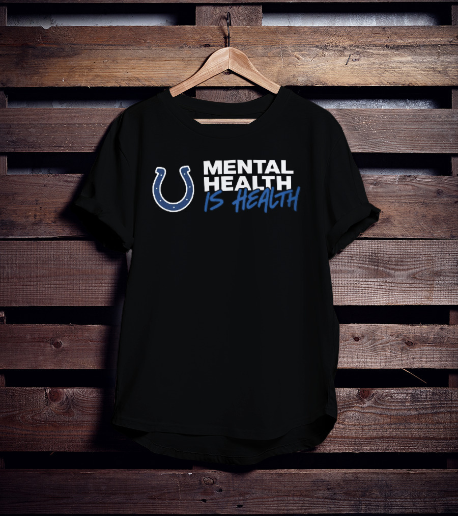 Indianapolis Colts Mental Health Is Health Horseshoe Blue T-Shirt