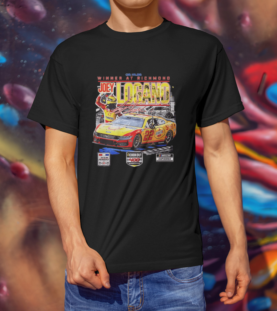 Joey Logano Winner At Richmond 2026 Team Penske Cookout 400 NASCAR Cup Series T-Shirt