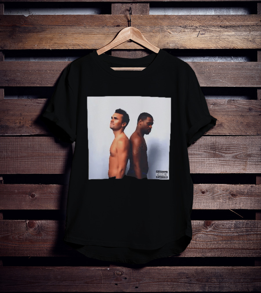 Kirk X Floyd Parental Advisory Album Cover Featuring Two Men Back To Back T-Shirt