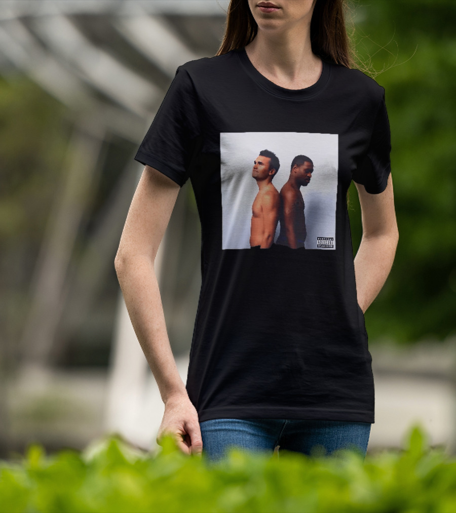 Kirk X Floyd Parental Advisory Album Cover Featuring Two Men Back To Back T-Shirt
