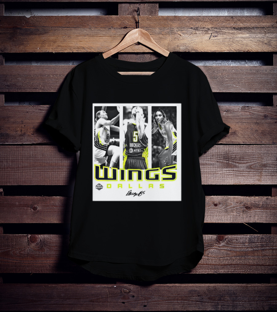 Wings Dallas Paige Bueckers Team Player 5 Basketball Hustle WNBA T-Shirt