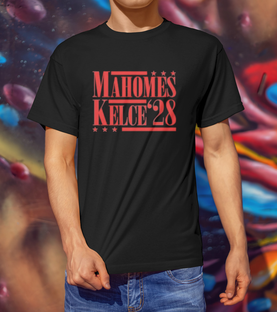 Patrick Mahomes & Travis Kelce Kansas City 2028 Campaign T-Shirt