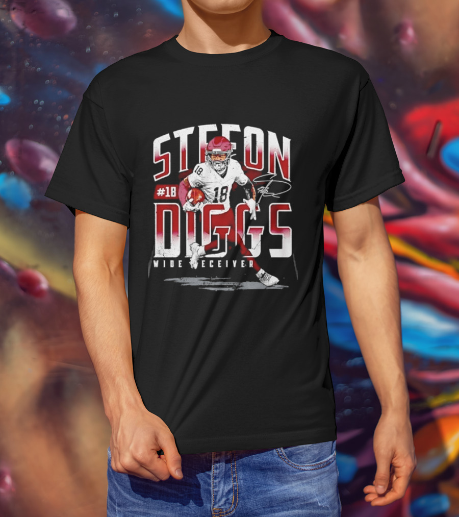 Stefon Diggs #14 Wide Receiver Football Player T-Shirt