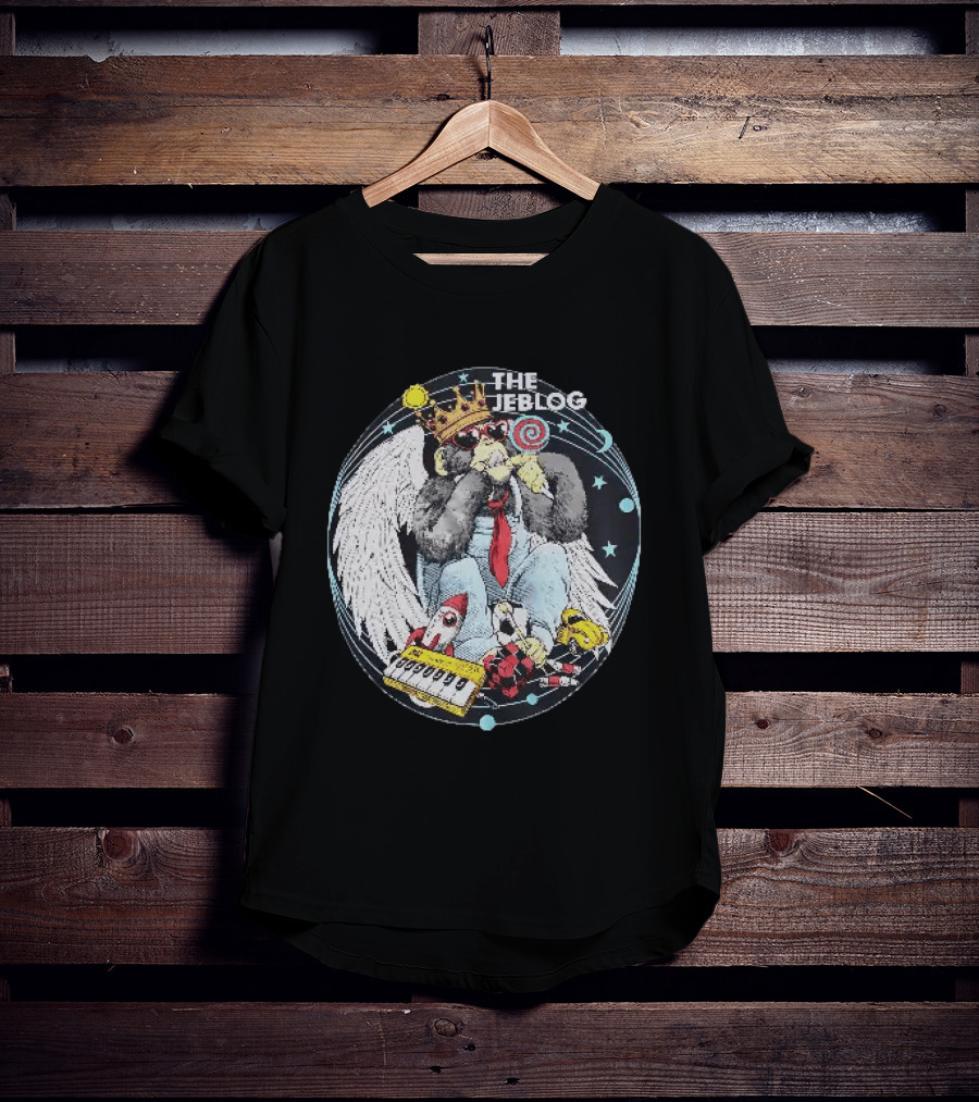 The Jeblogs Monkey Wings Crown Lollipop And Countdown Rocket T-Shirt