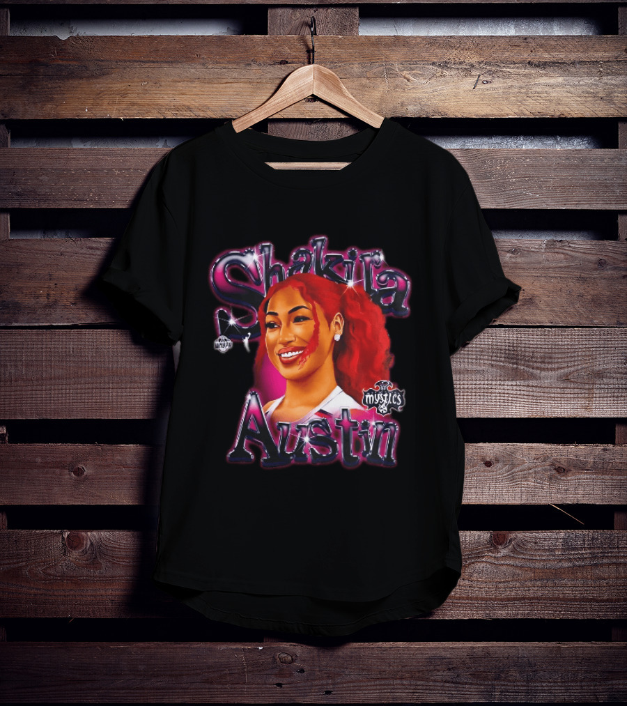Shakira Austin Washington Mystics WNBA Red Hair T-Shirt