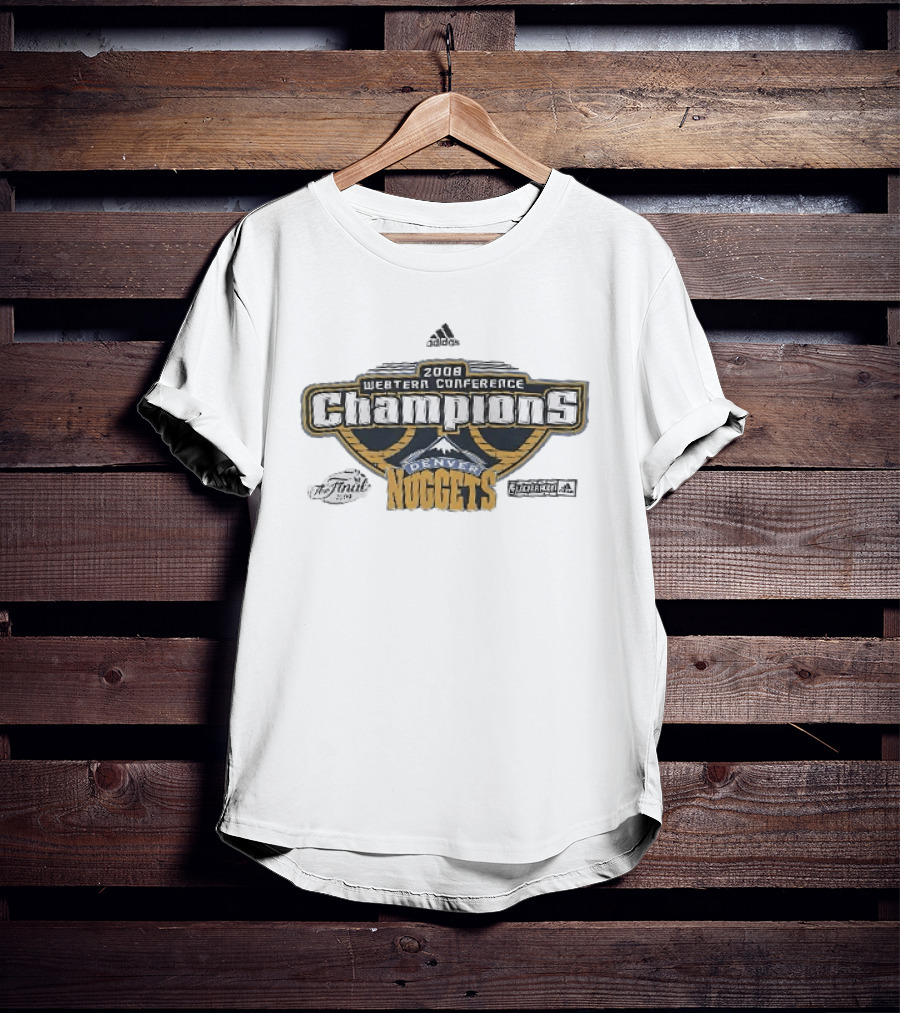 2008 Western Conference Champions Adidas NBA Finals Denver Nuggets T-Shirt