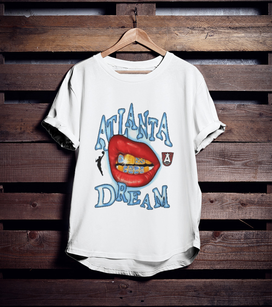 Atlanta Dream Red Lips Gold Grillz WNBA Player T-Shirt