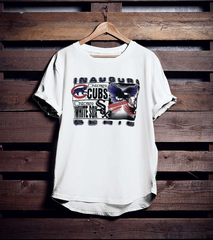 Inaugural American Series Chicago Cubs White Sox Eagle Baseball T-Shirt